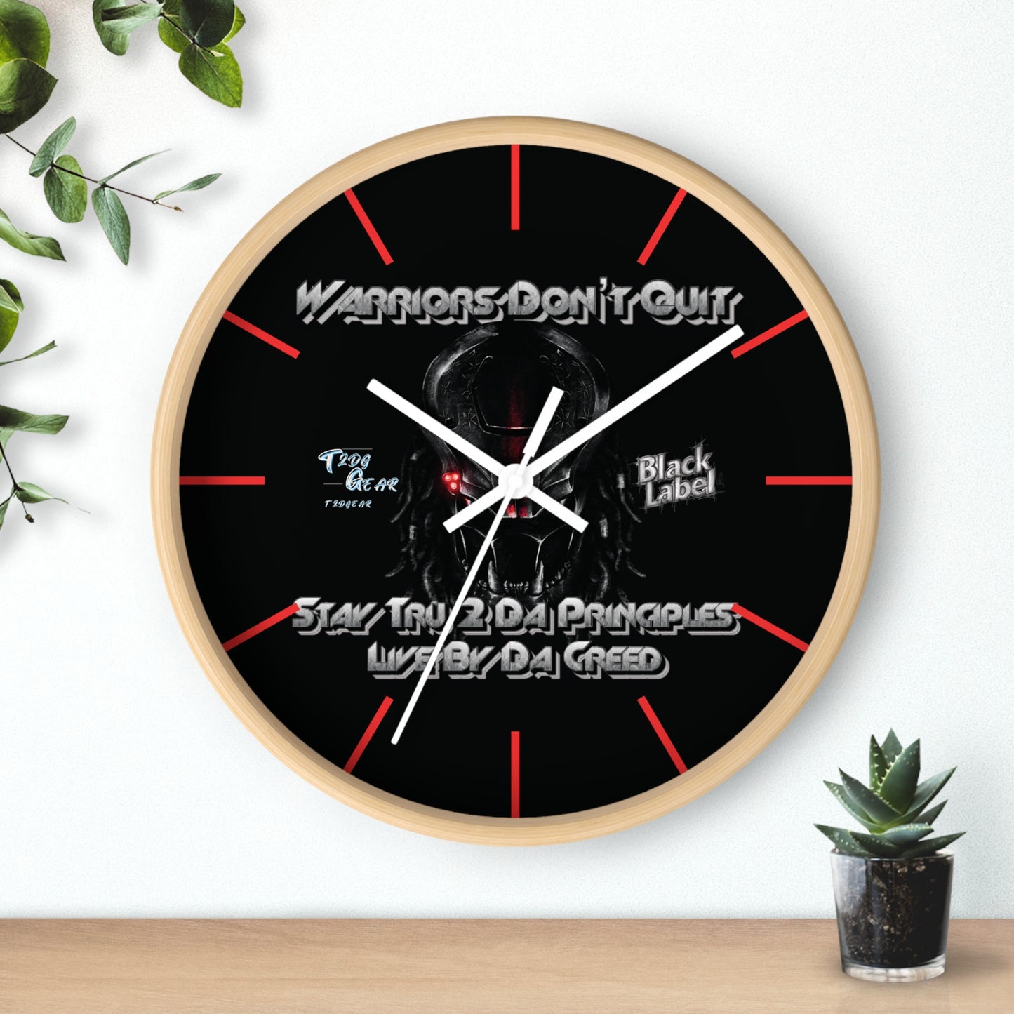 "Warrior's Creed" Wall Clock