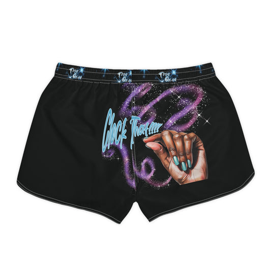 "Clock It Queen" Women's Casual Shorts - Black