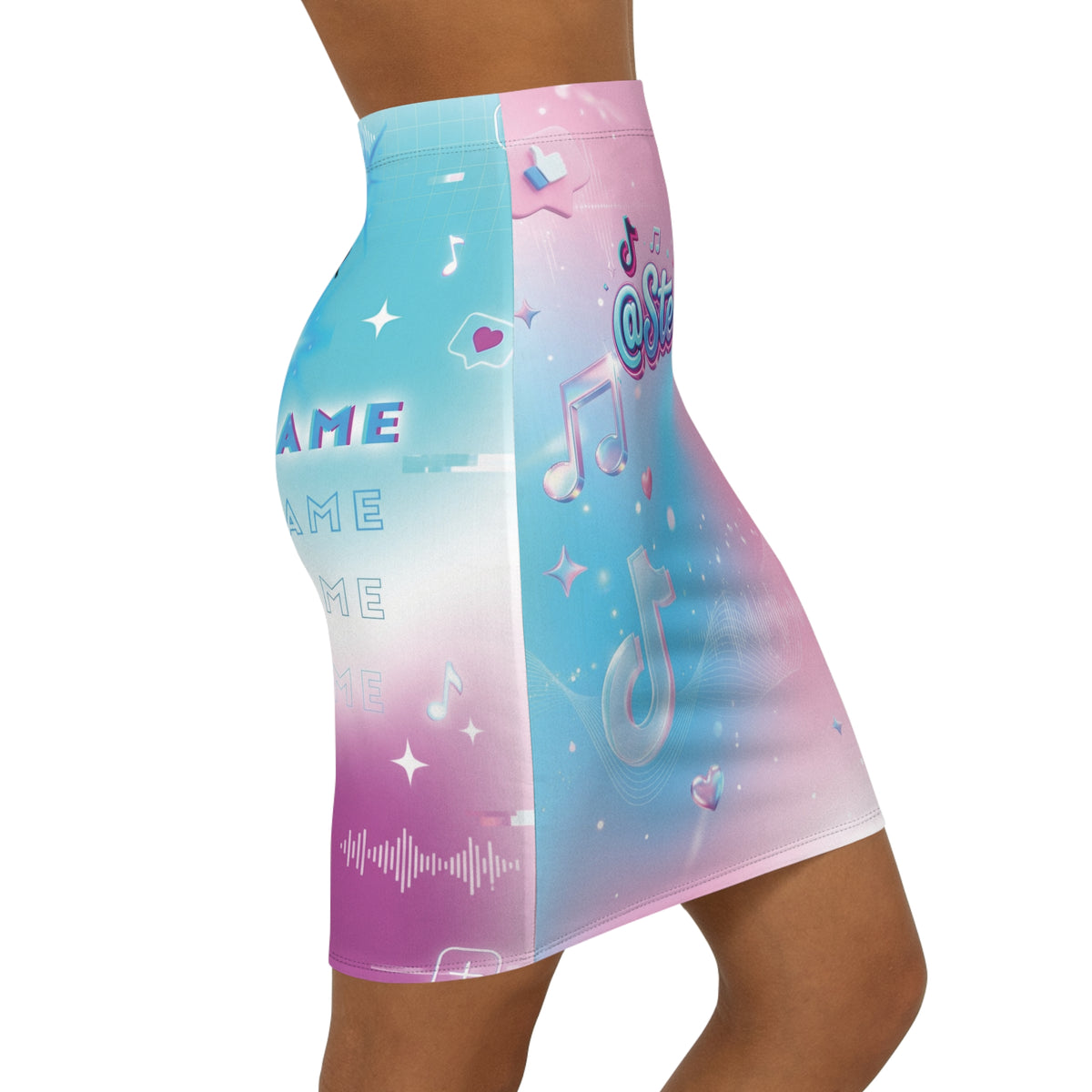 "@StewieBabii" Collection (AOP)Graphic Pencil Skirt