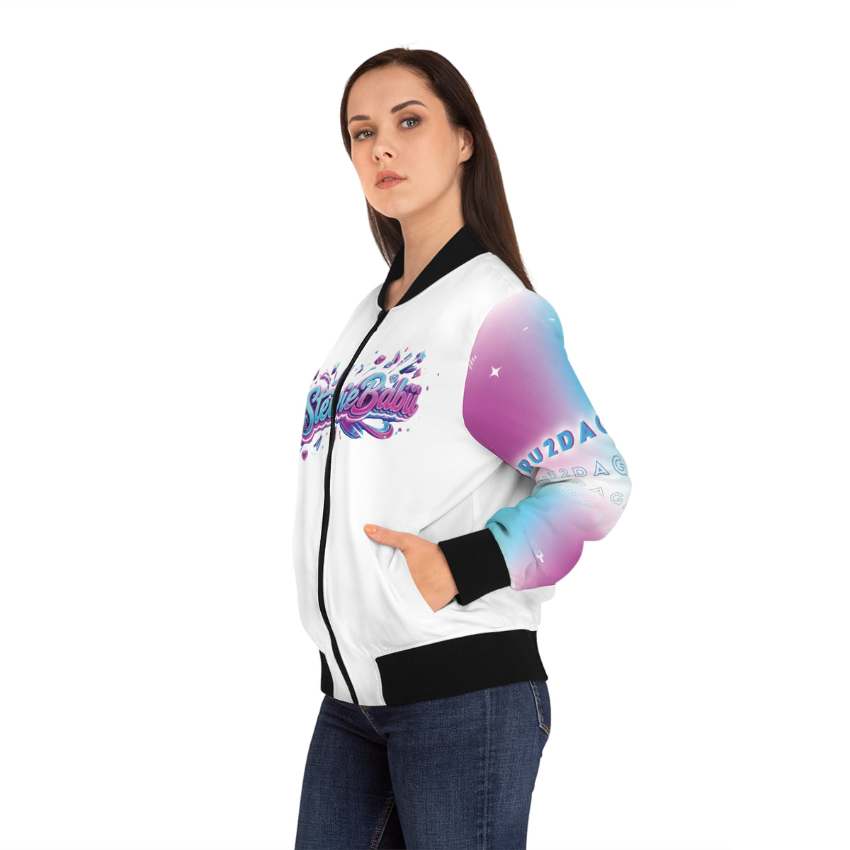 "@StewieBabii" Collection Women's (AOP)Bomber Jacket