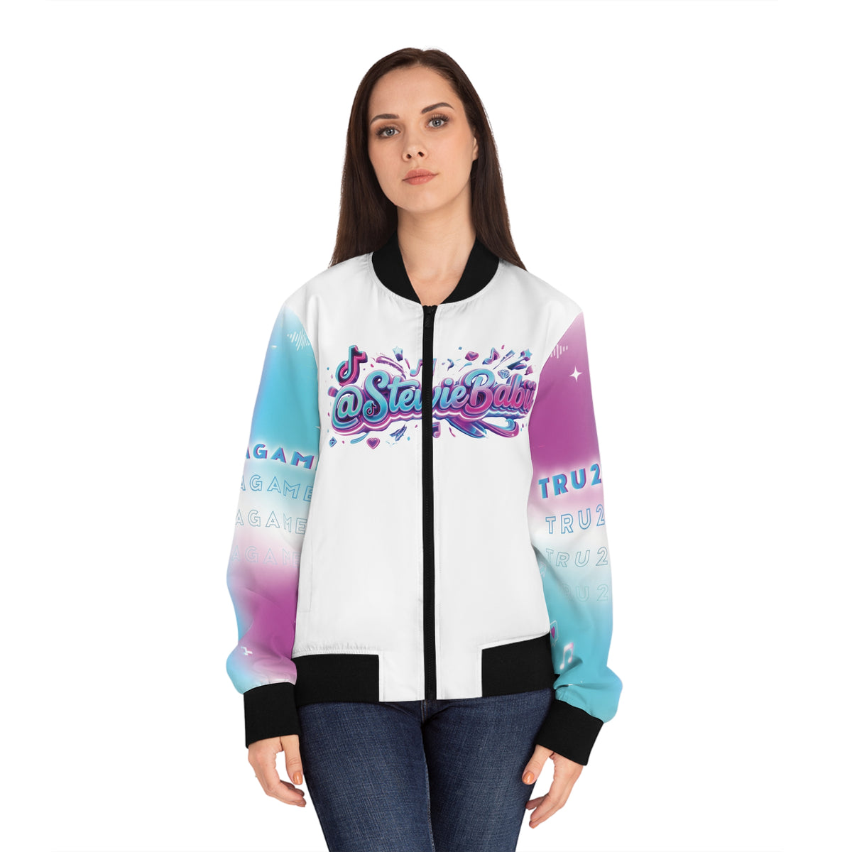"@StewieBabii" Collection Women's (AOP)Bomber Jacket