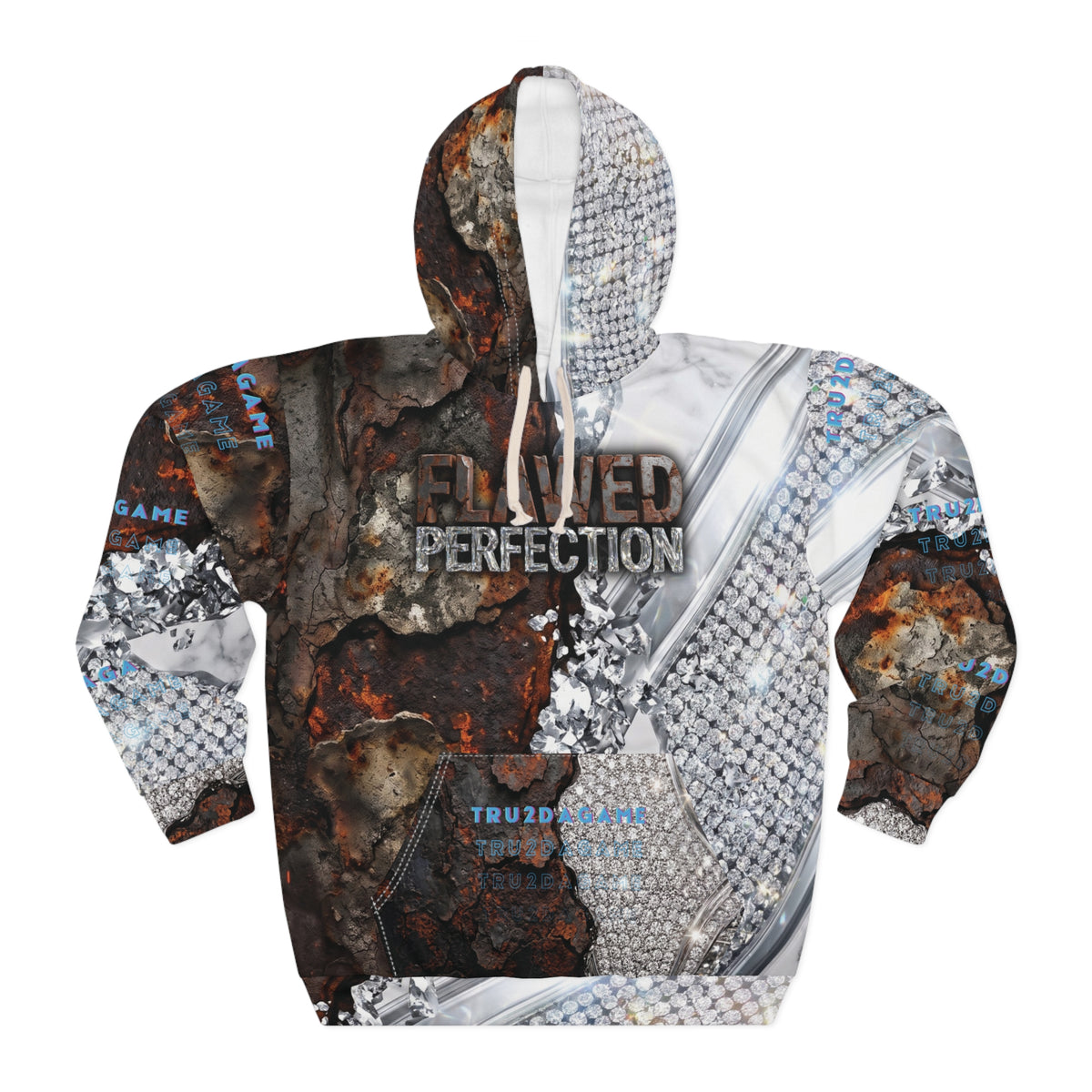 "Flawed Perfection" Men's (AOP)Graphic Hoodie