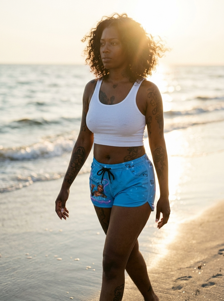 "Clock It Queen" Women's Casual Shorts-T2DGear LLC