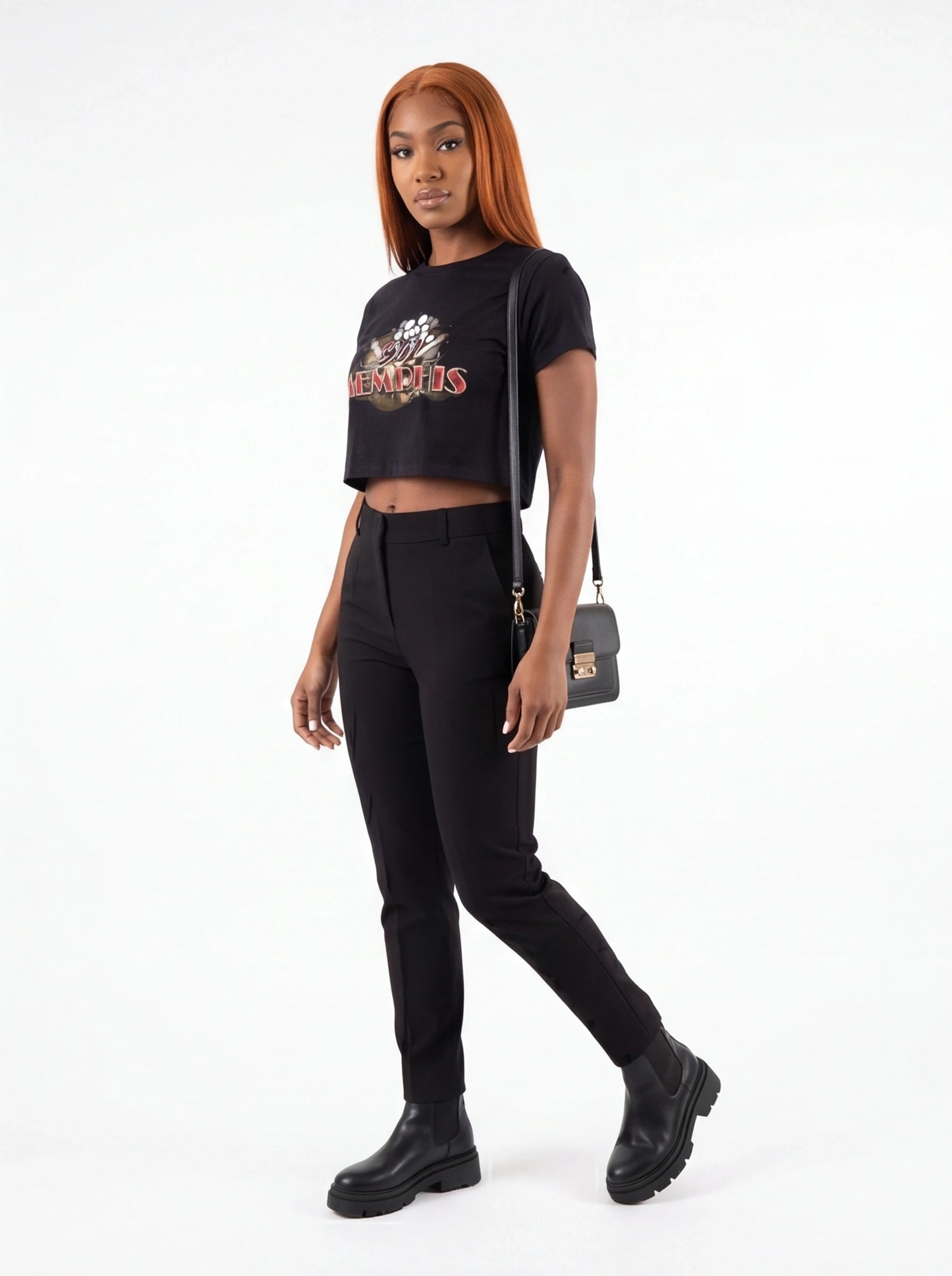 "901 Memphis" Crop Top