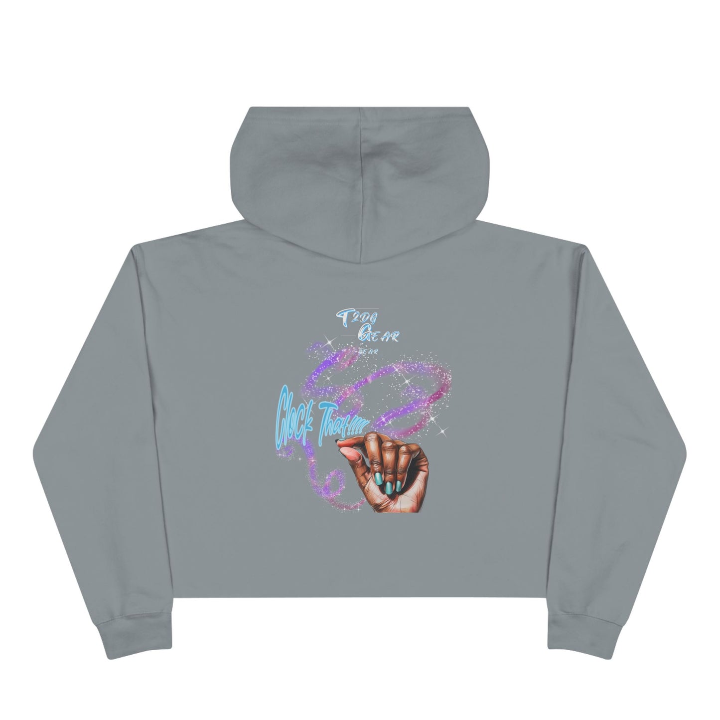 "Clock It" Crop Hoodie