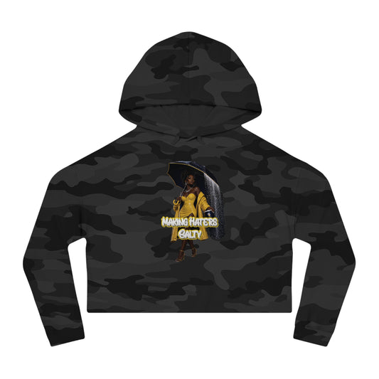 "Haters Salty" Graphic Crop Hoodie
