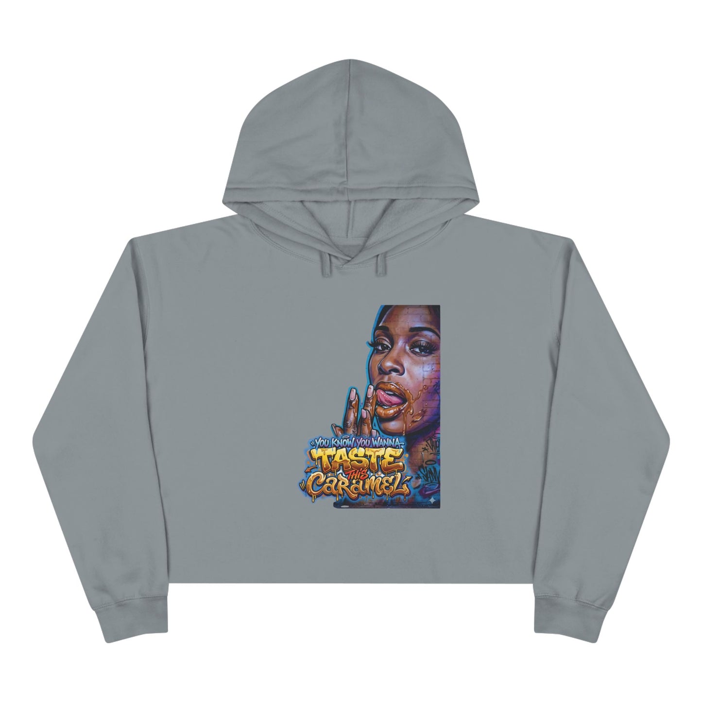 "Wanna Taste" Graphic Crop Hoodie