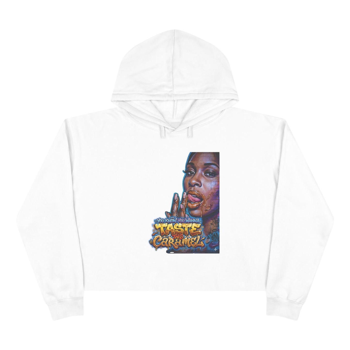 "Wanna Taste" Graphic Crop Hoodie