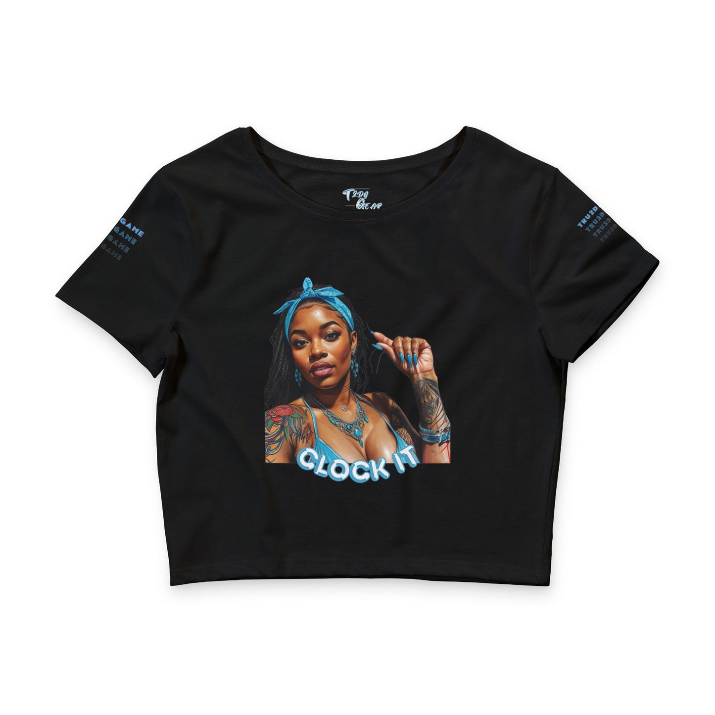 "Clock It" Graphic Crop Top