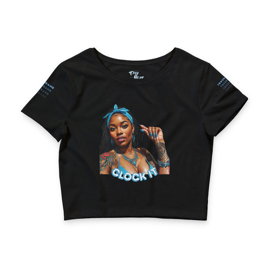 "Clock It" Graphic Crop Top