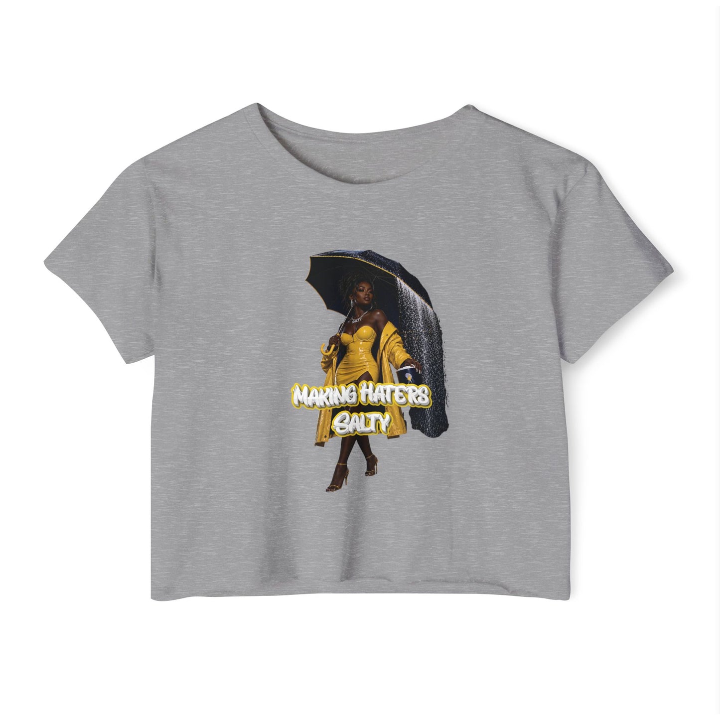 "Haters Salty" Women's Graphic Crop Tee