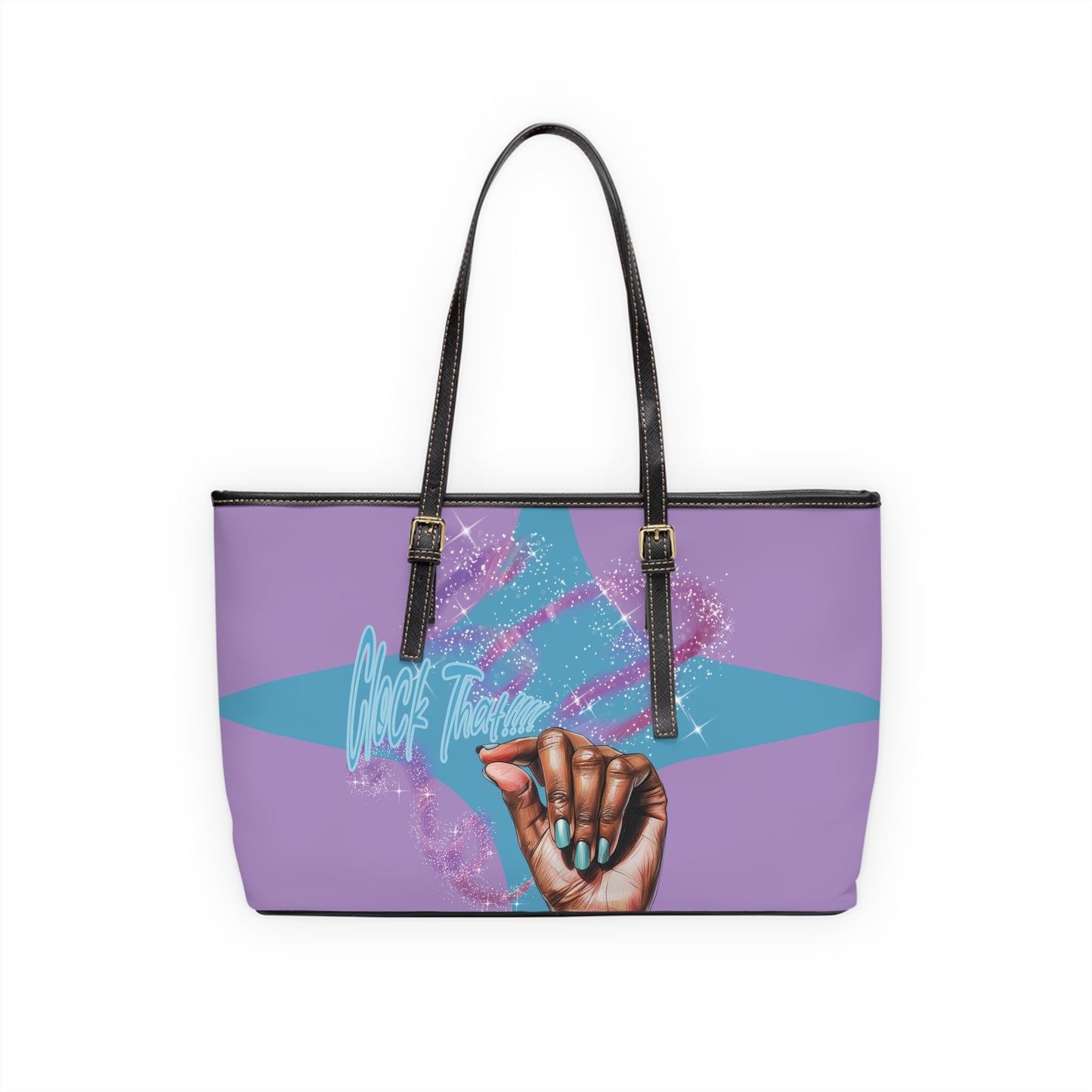 ���Clock It��� PU Leather Shoulder Purse