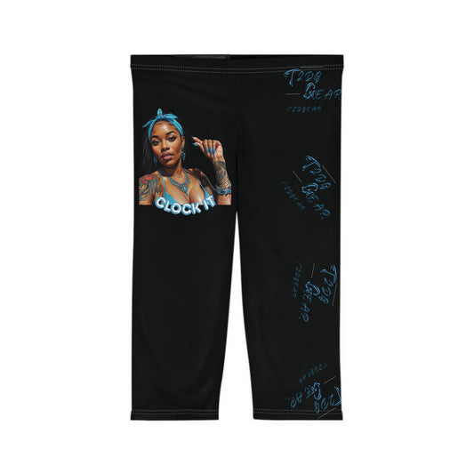 "Clock It" Capri Leggings