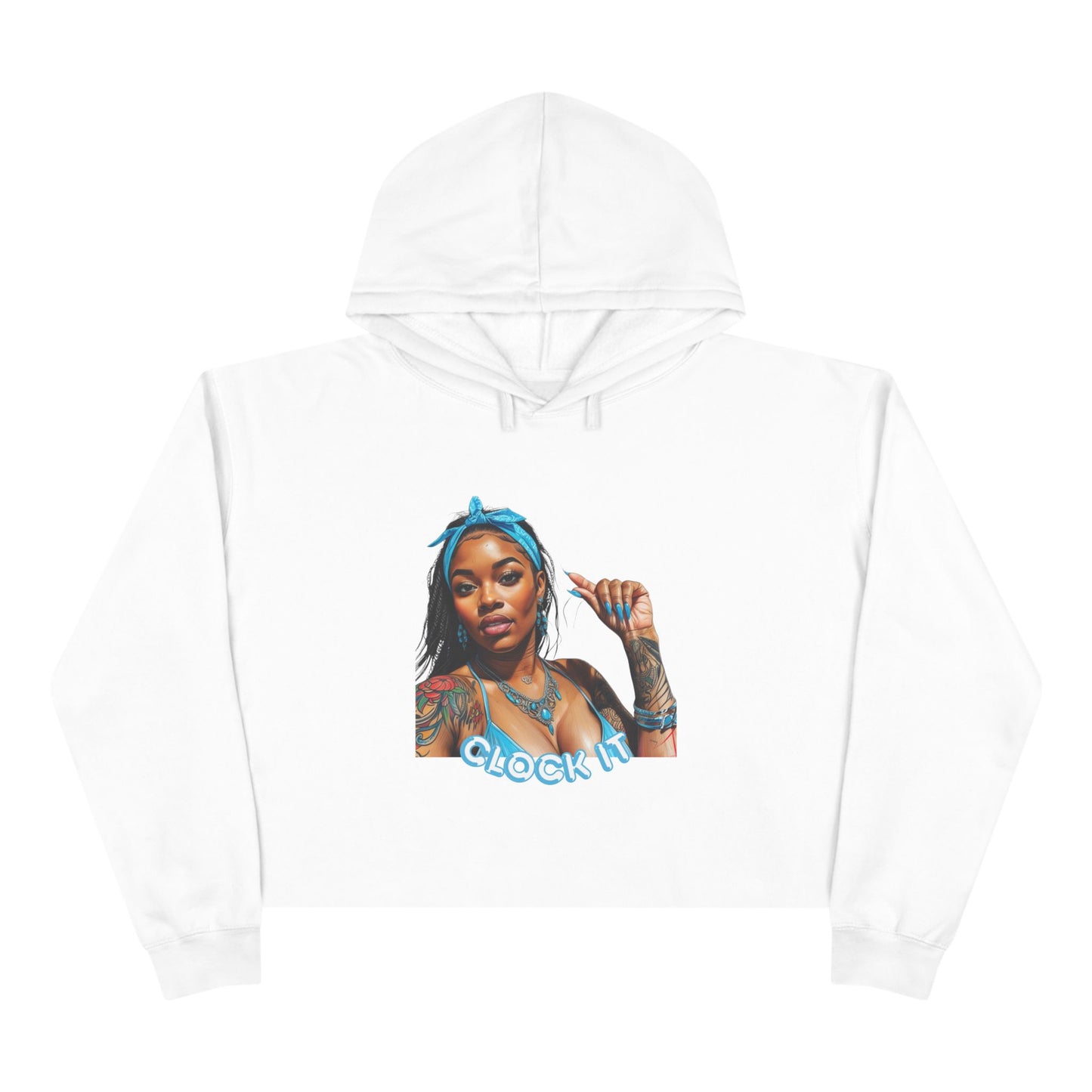"Clock It" Crop Hoodie