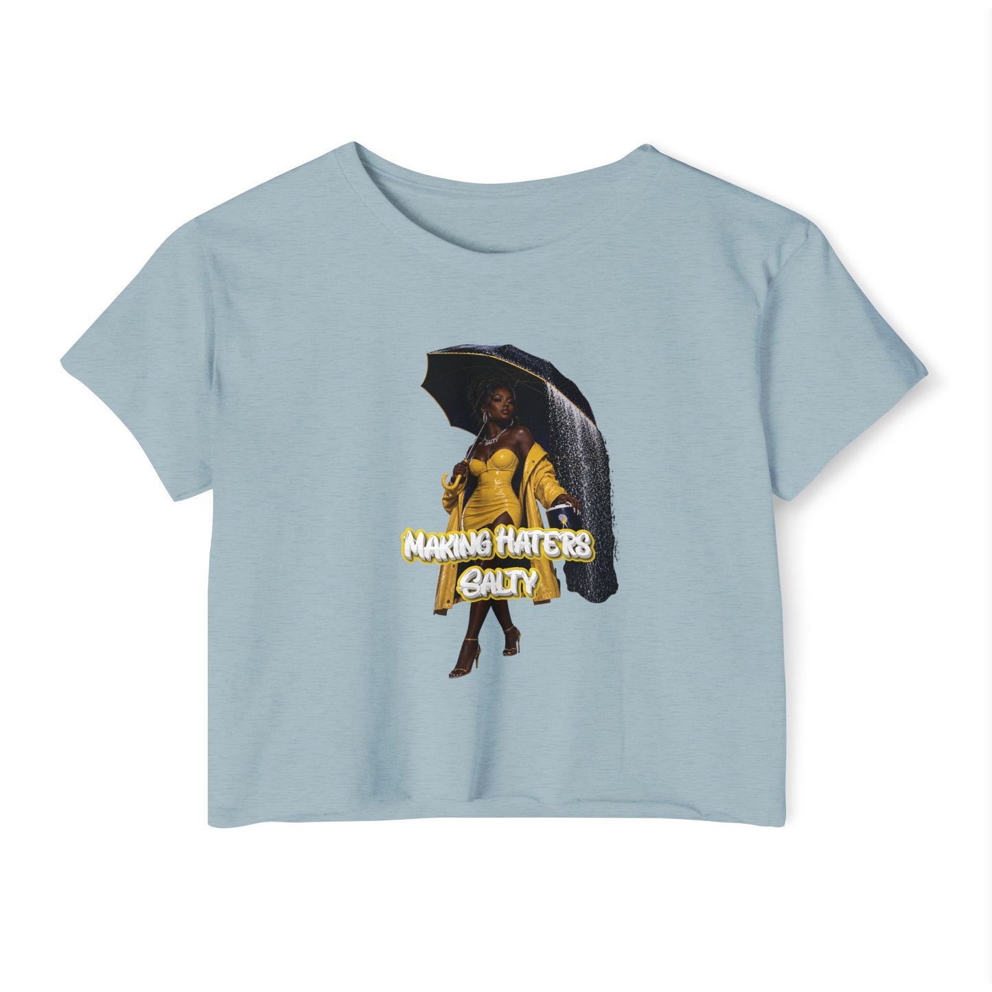 "Haters Salty" Women's Graphic Crop Tee