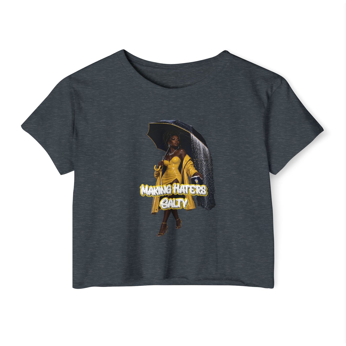 "Haters Salty" Women's Graphic Crop Tee