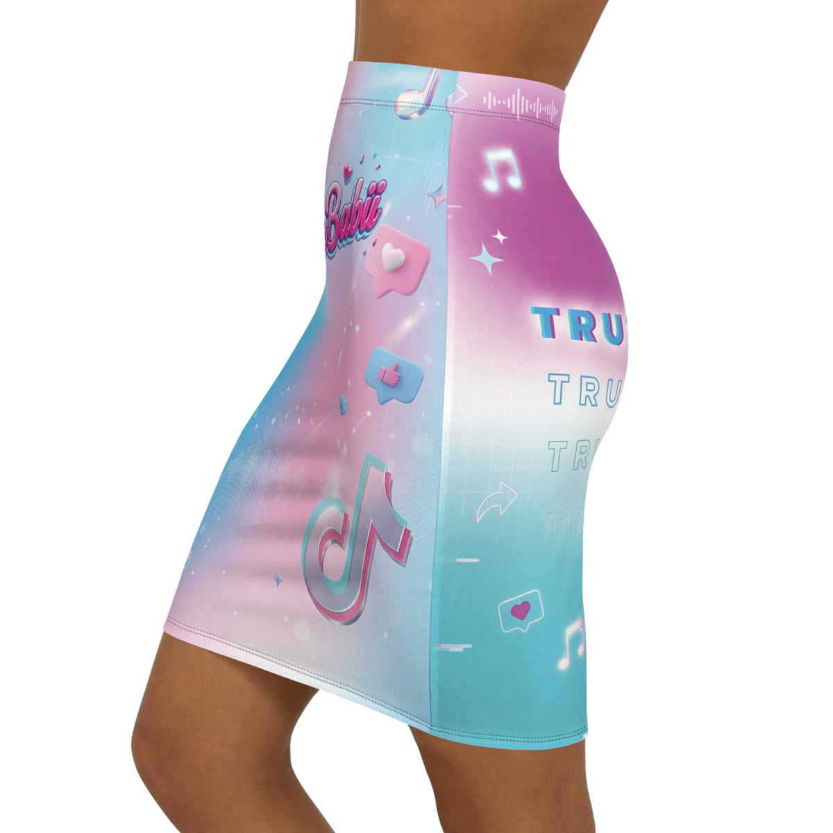 "@StewieBabii" Collection (AOP)Graphic Pencil Skirt