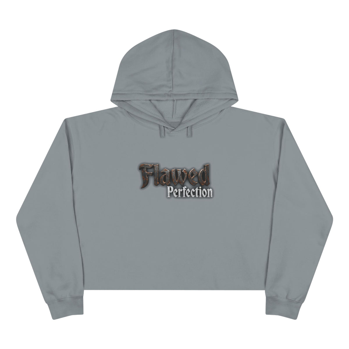 Flawed Perfection Graphic Crop Hoodie