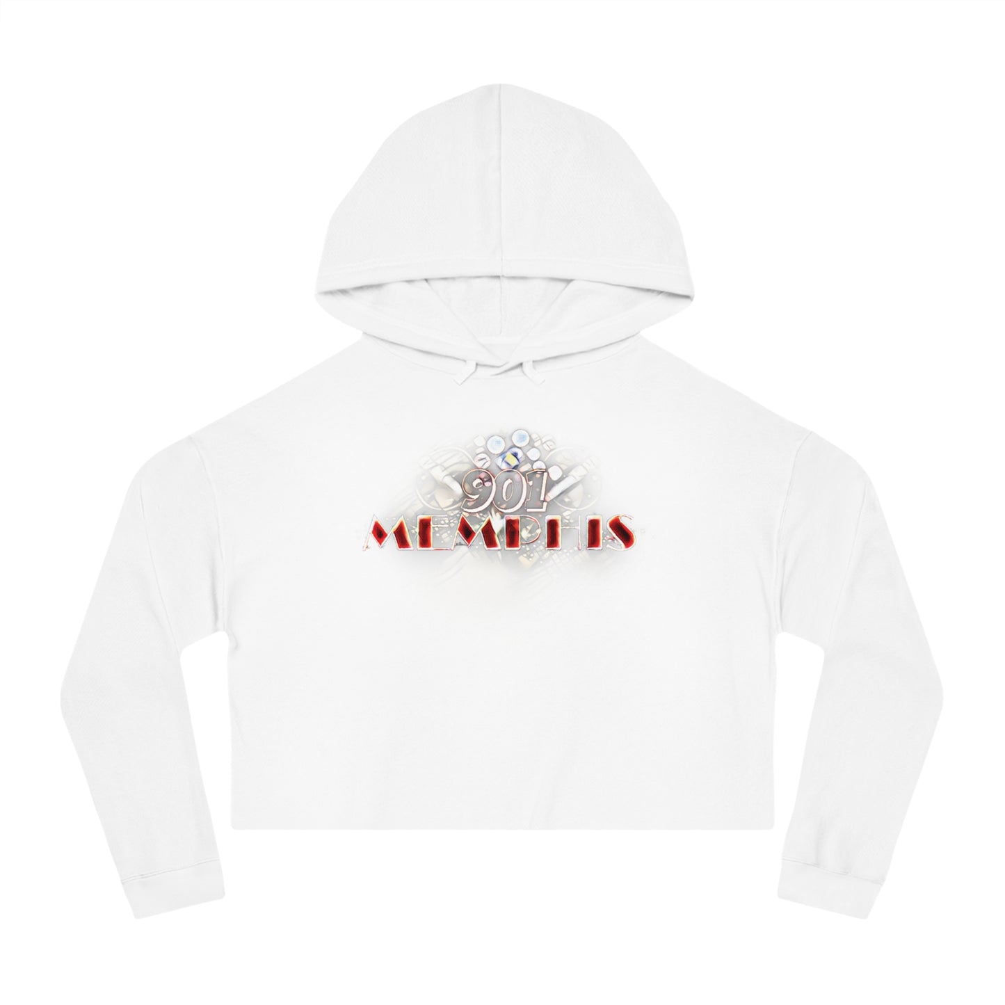 "901 Memphis" Graphic Cropped Hoodie