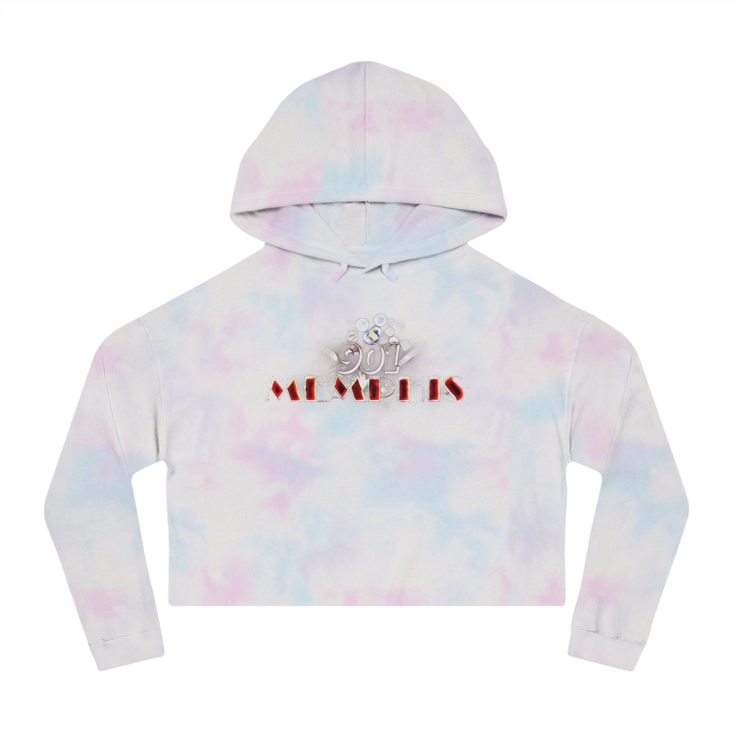 "901 Memphis" Graphic Cropped Hoodie