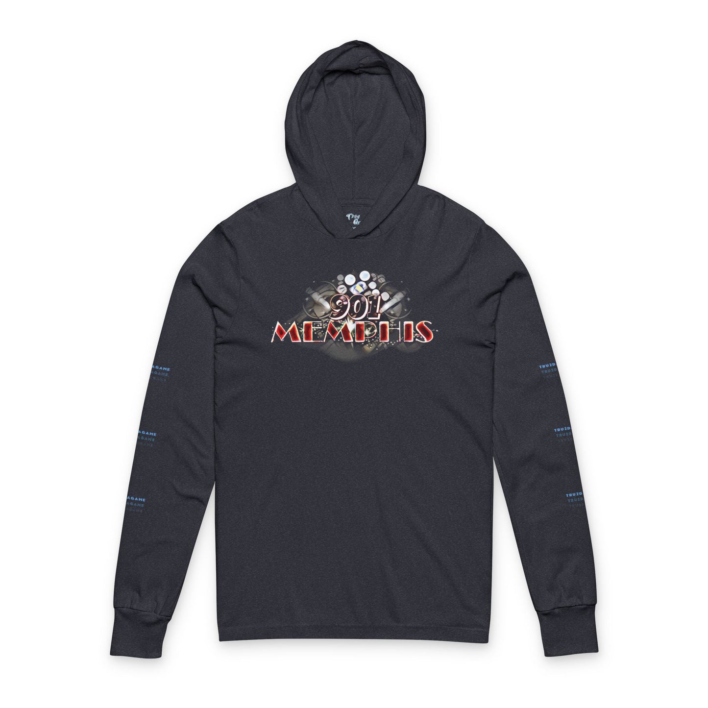 "901 Memphis" Hooded Long Sleeve Tee