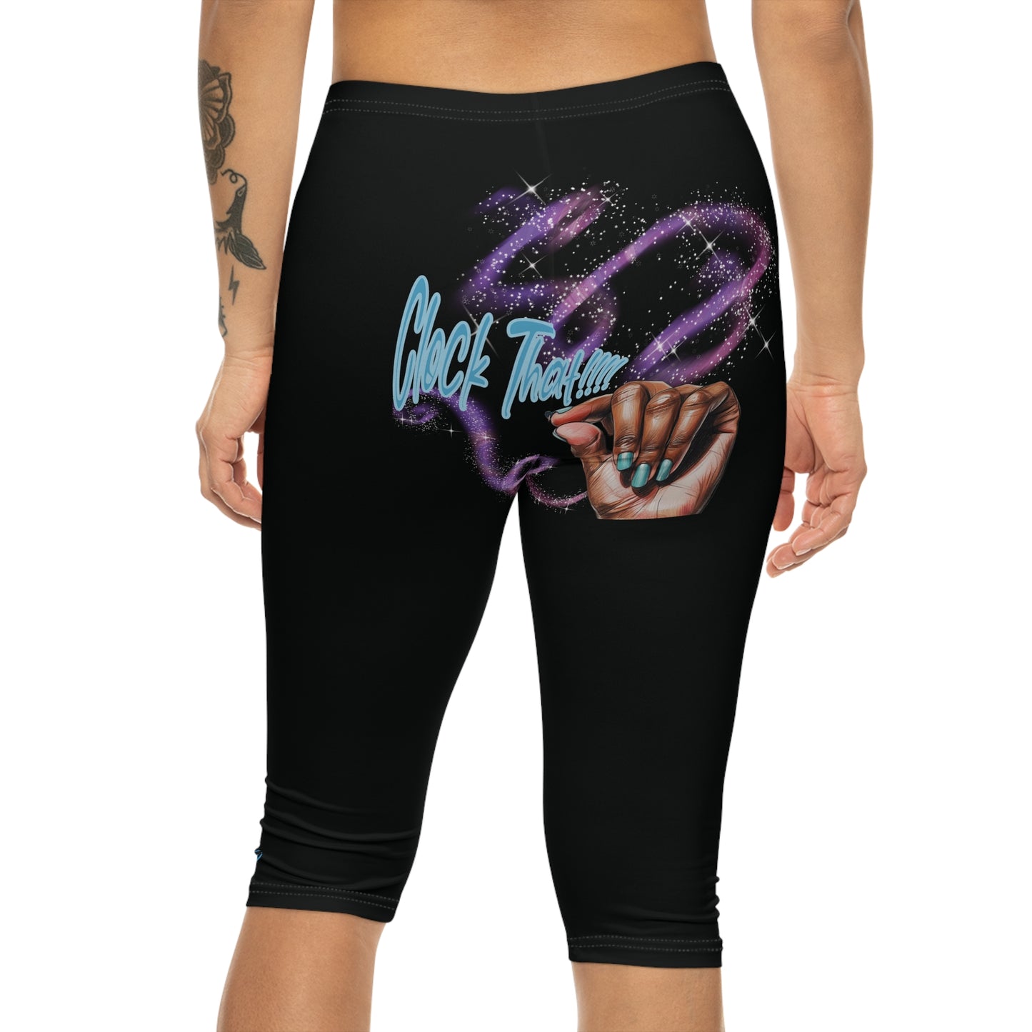 "Clock It" Capri Leggings