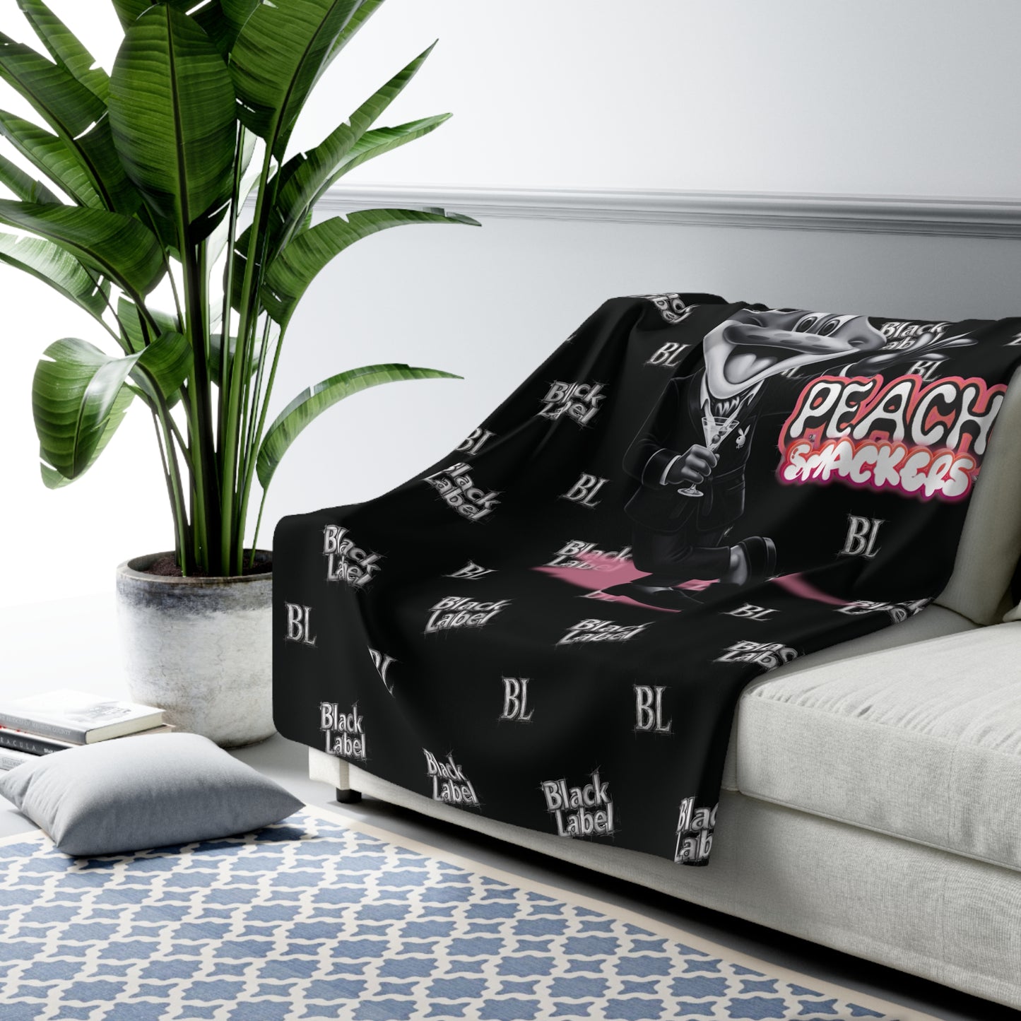 "Peach Smackers" Sherpa Blanket