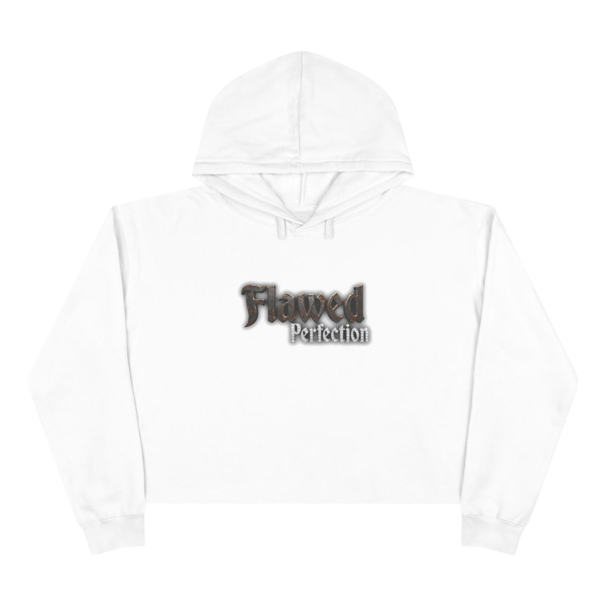 Flawed Perfection Graphic Crop Hoodie
