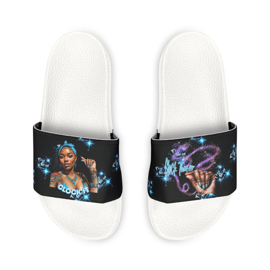 "Clock It" Women's Adjustable Strap Slides