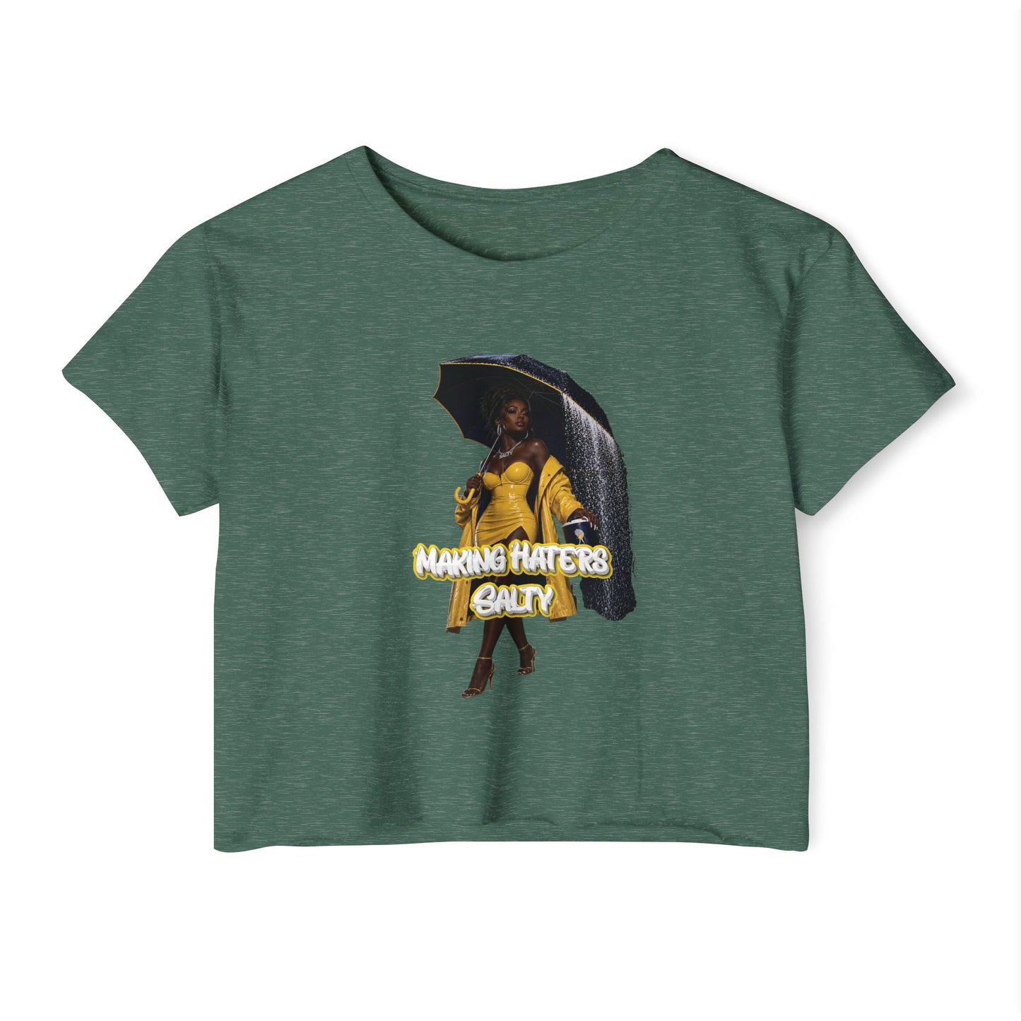 "Haters Salty" Women's Graphic Crop Tee