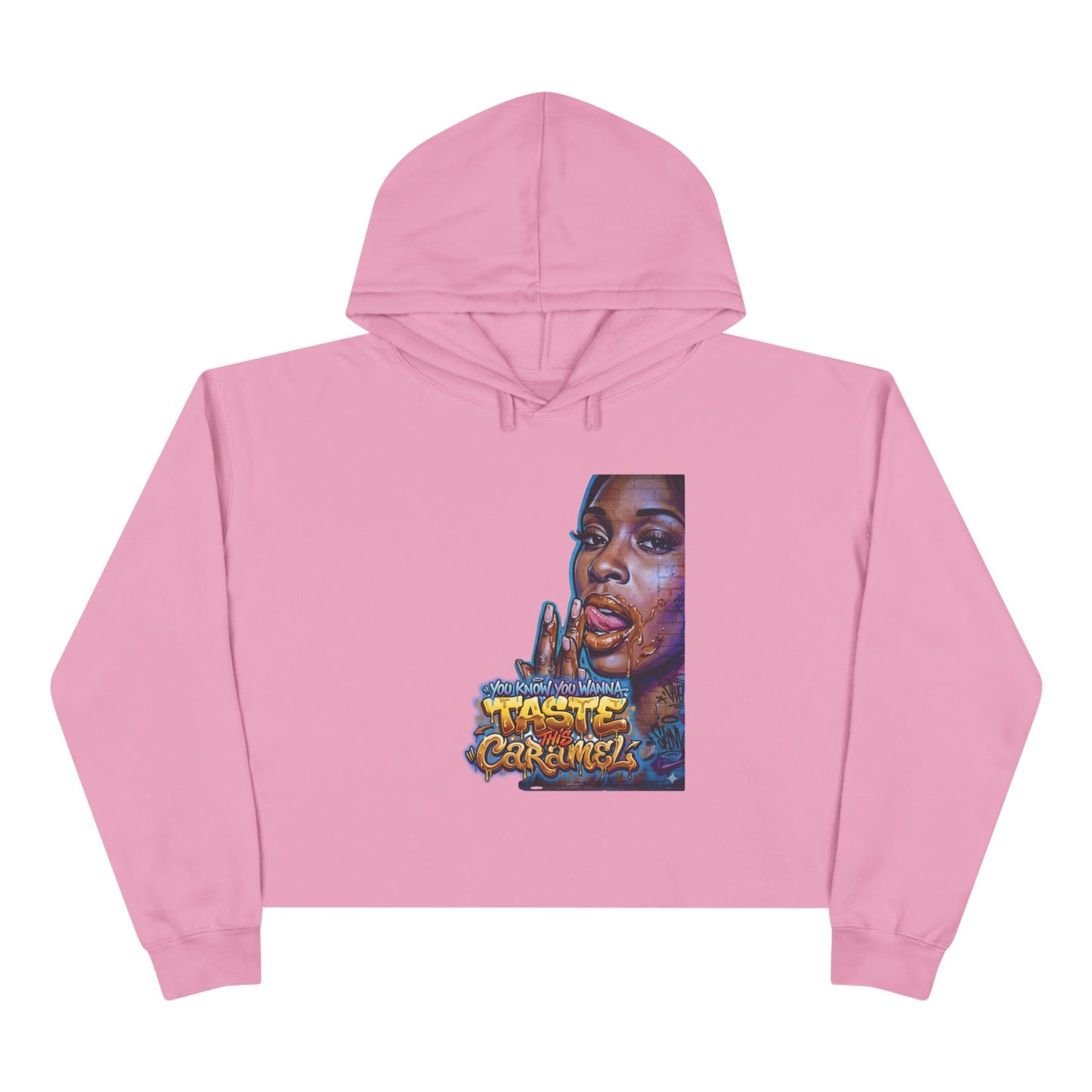 "Wanna Taste" Graphic Crop Hoodie