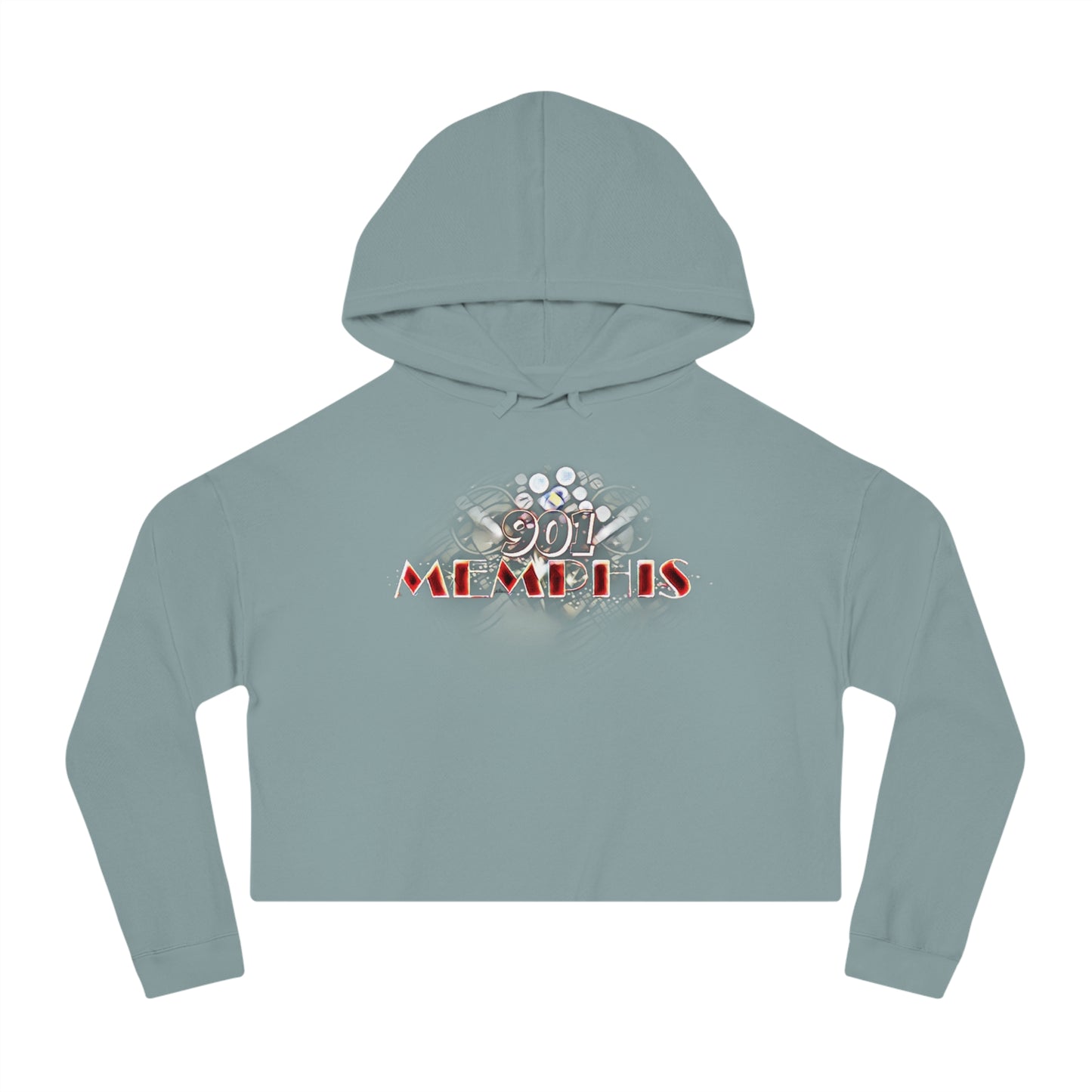 "901 Memphis" Graphic Cropped Hoodie