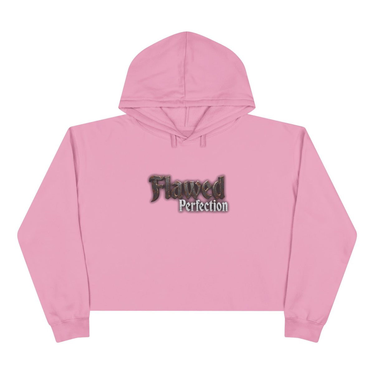 Flawed Perfection Graphic Crop Hoodie