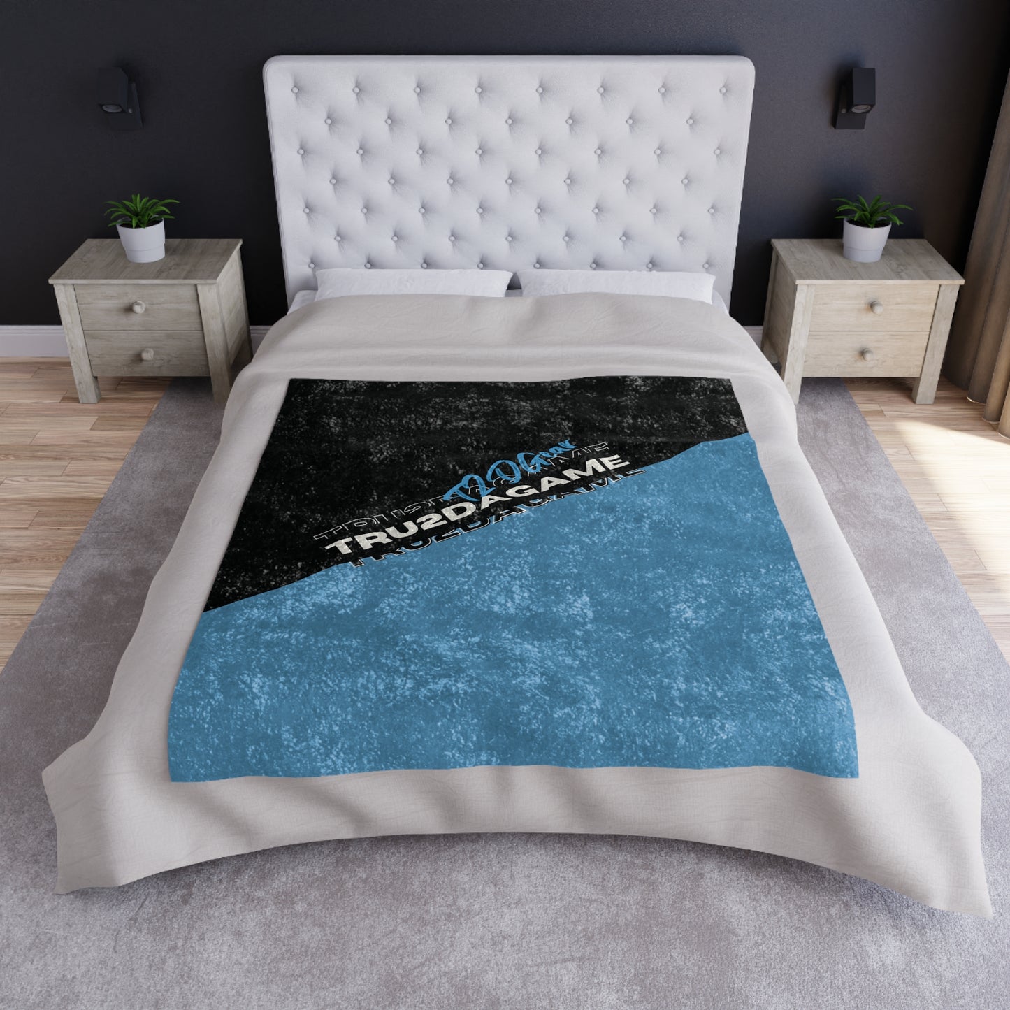 Tru2DaGame(T2DGear) Logo Tru2-Tone Crushed Velvet Blanket