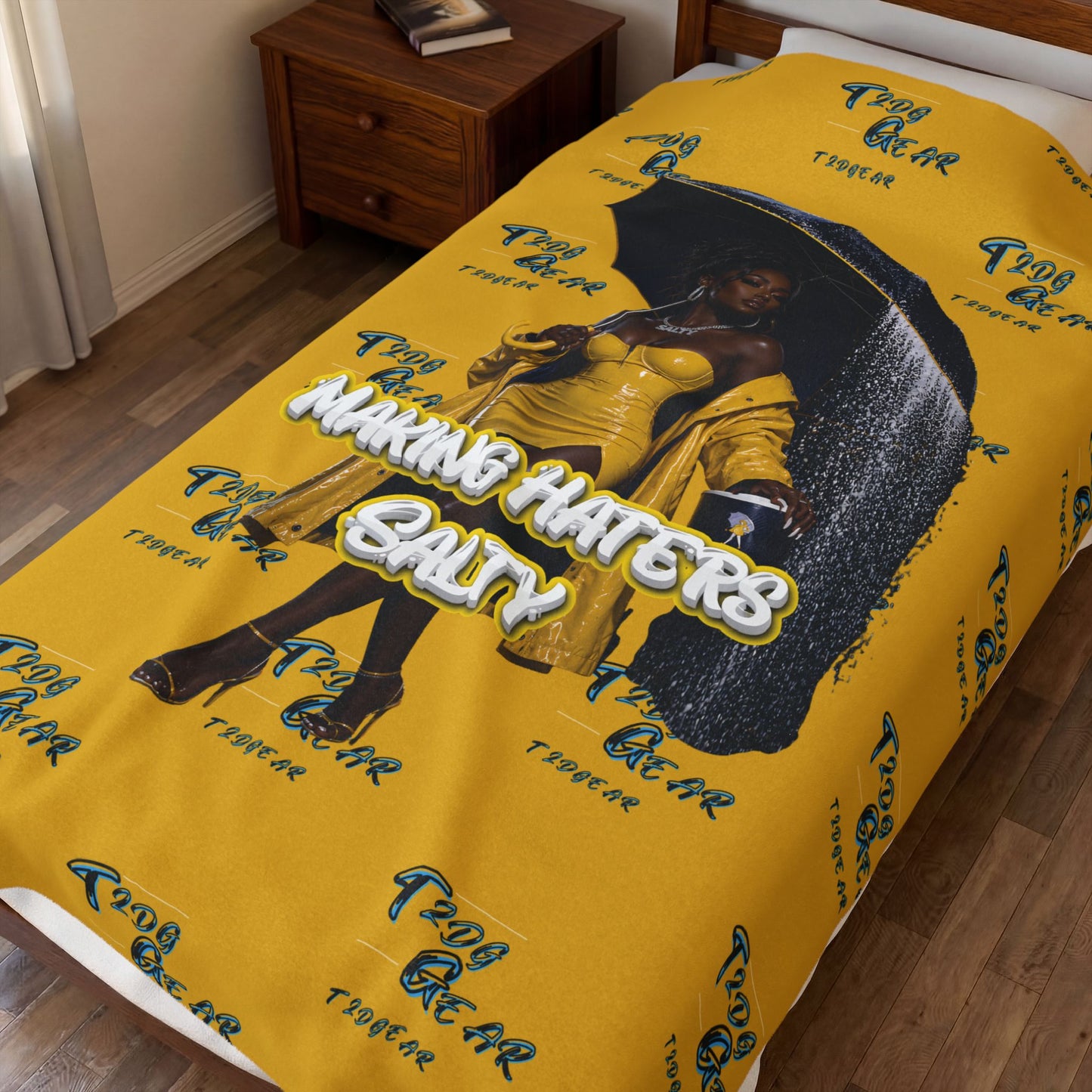 "Haters Salty" Velveteen Plush Blanket