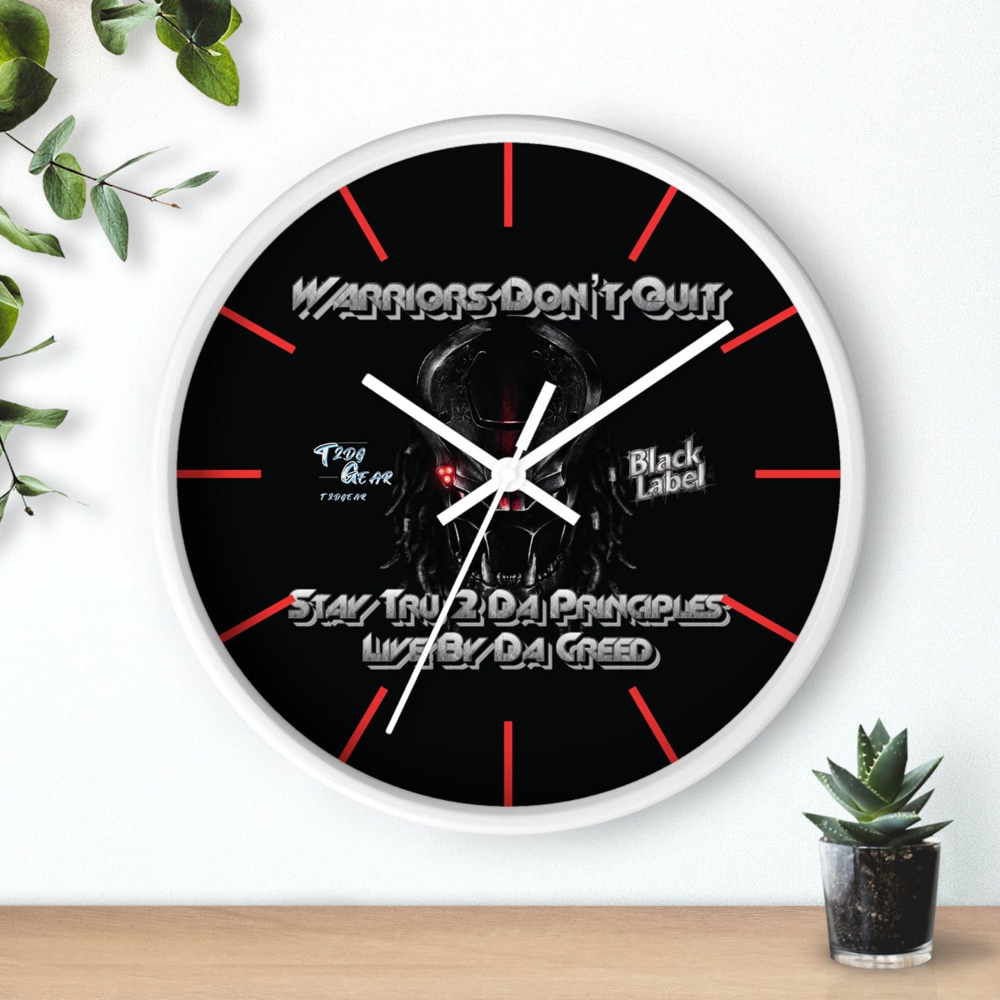 "Warrior's Creed" Wall Clock