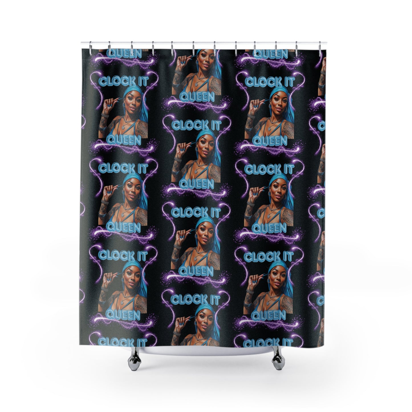 "Clock It" Shower Curtain