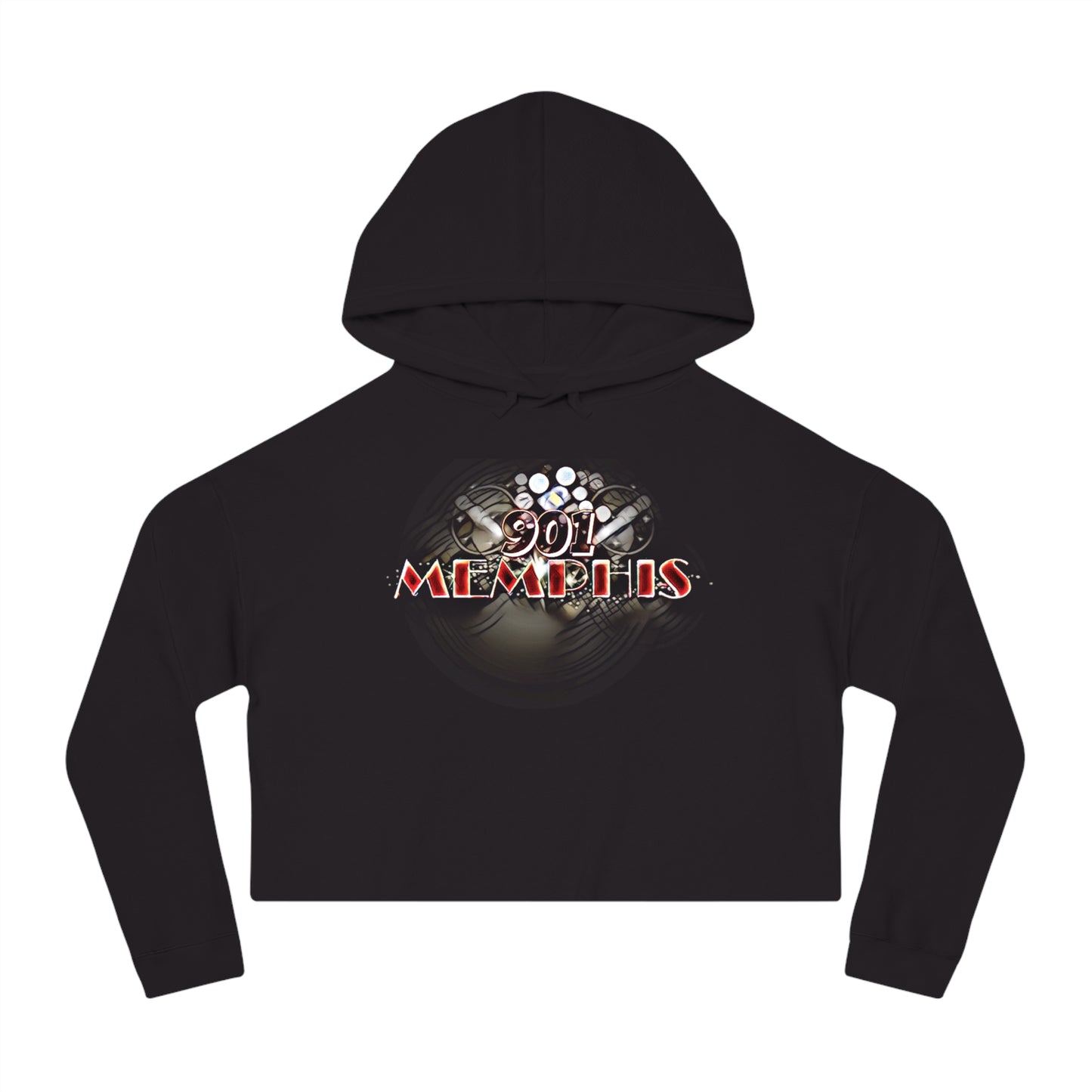 "901 Memphis" Graphic Cropped Hoodie
