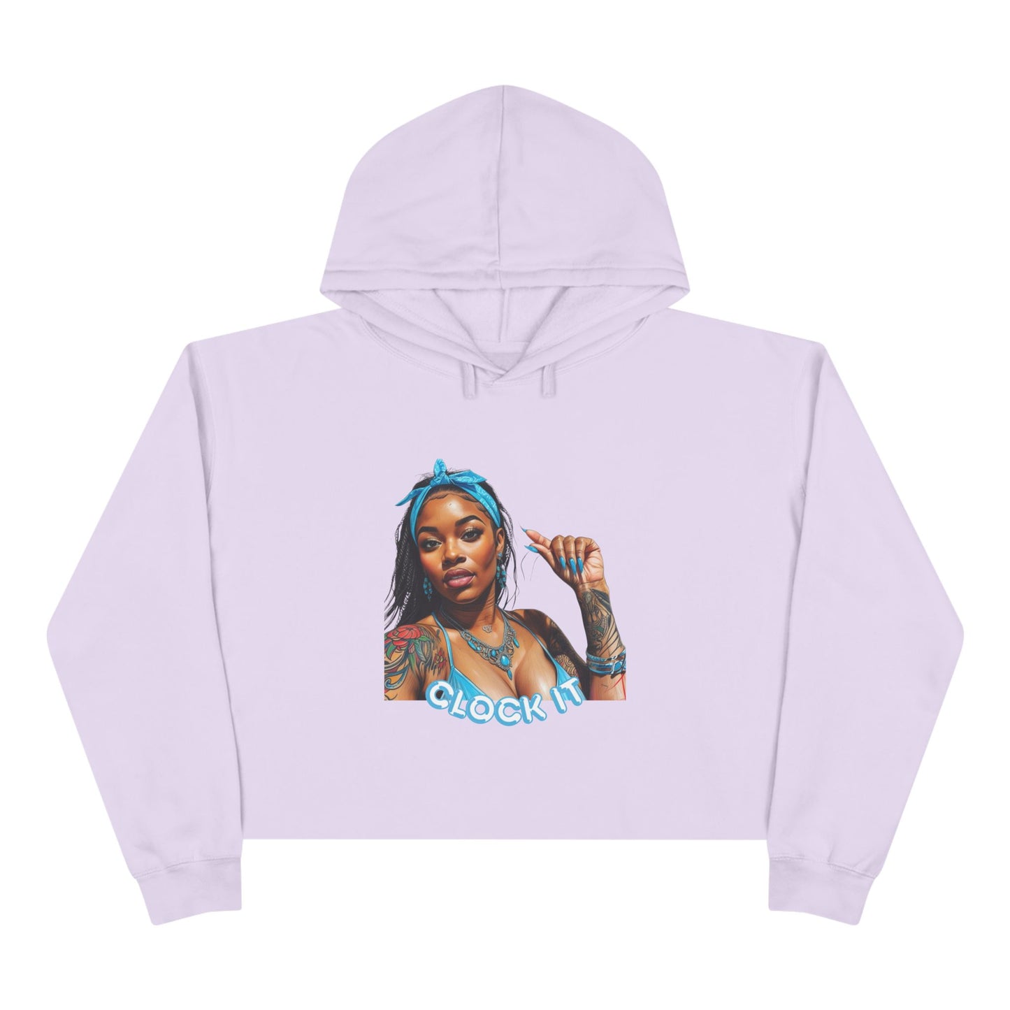 "Clock It" Crop Hoodie