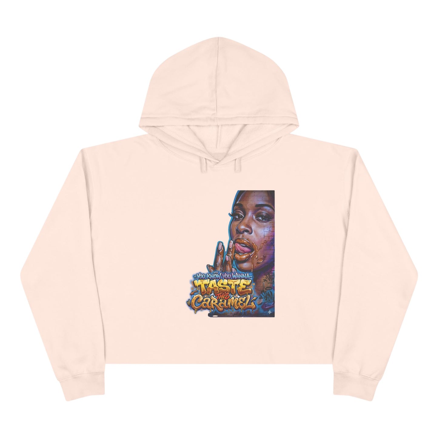 "Wanna Taste" Graphic Crop Hoodie