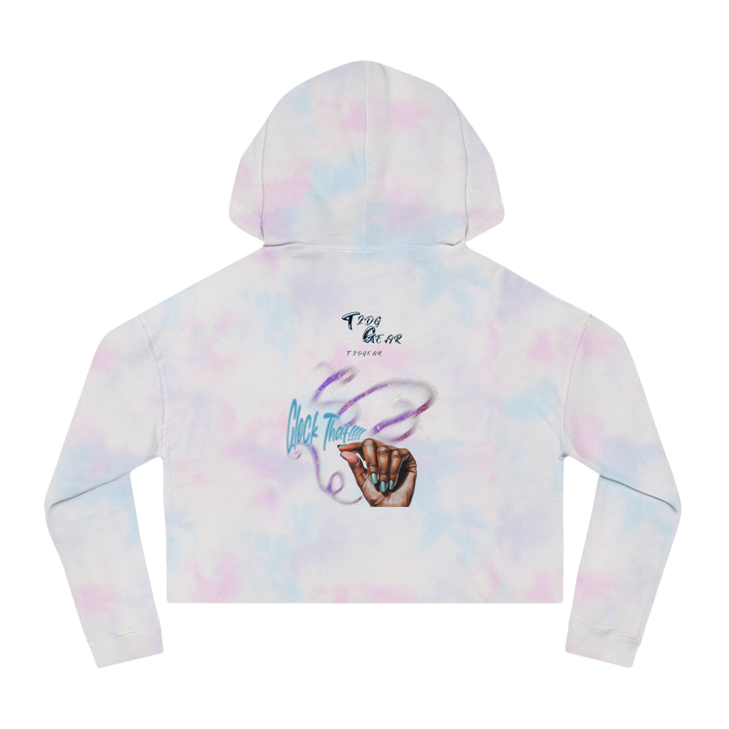 "Clock It" Graphic Crop Hoodie