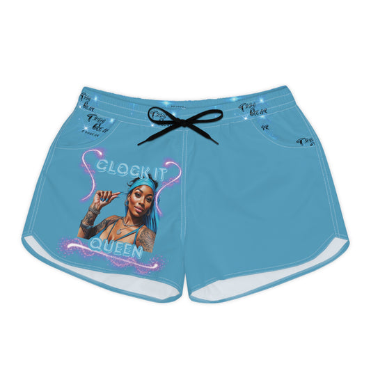 "Clock It Queen" Women's Casual Shorts