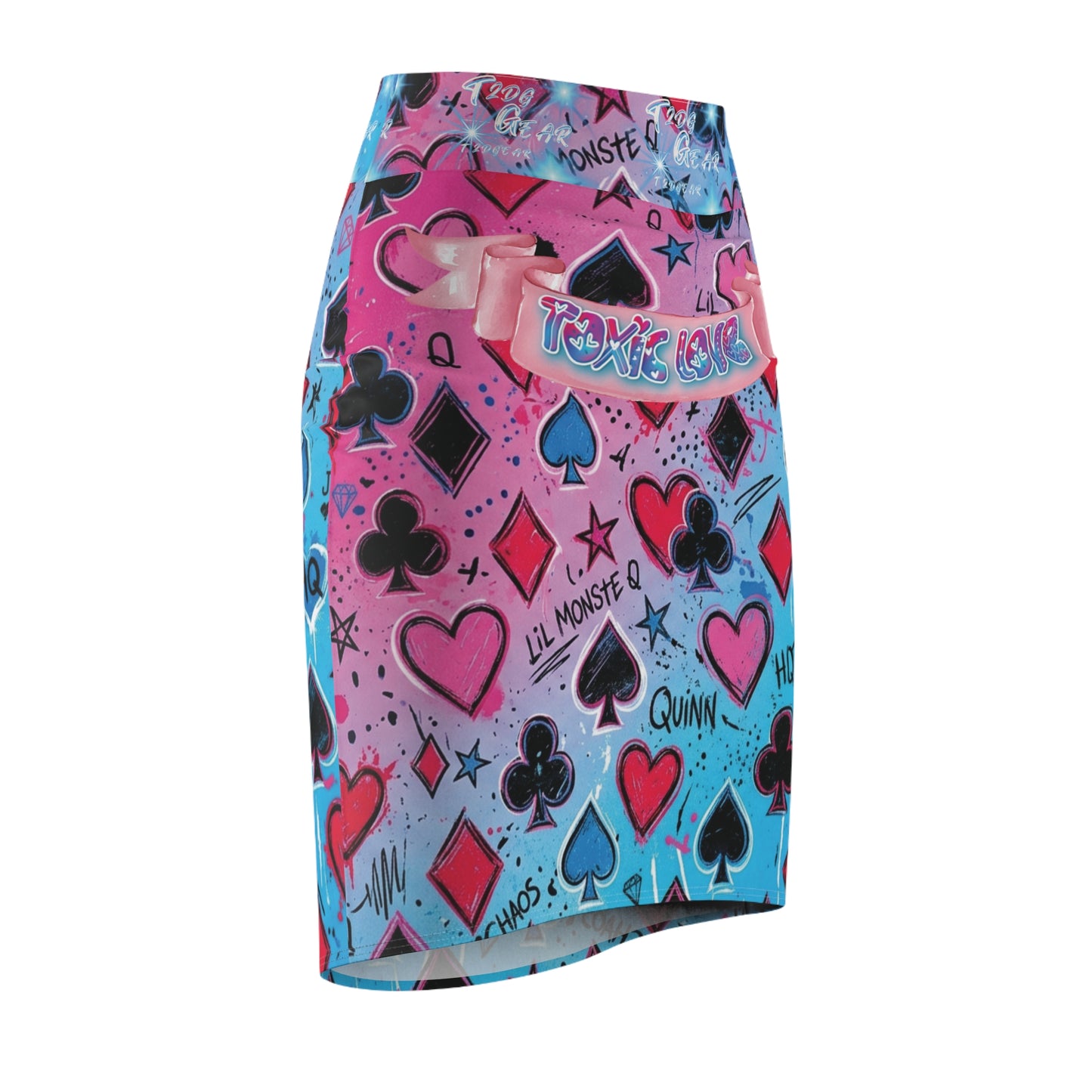 "Twisted/Toxic Love" Pencil Skirt