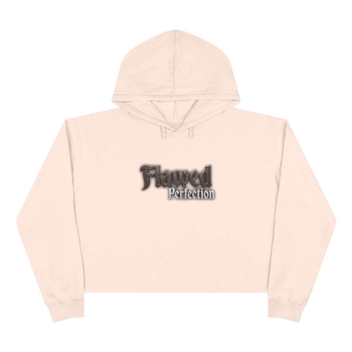 Flawed Perfection Graphic Crop Hoodie