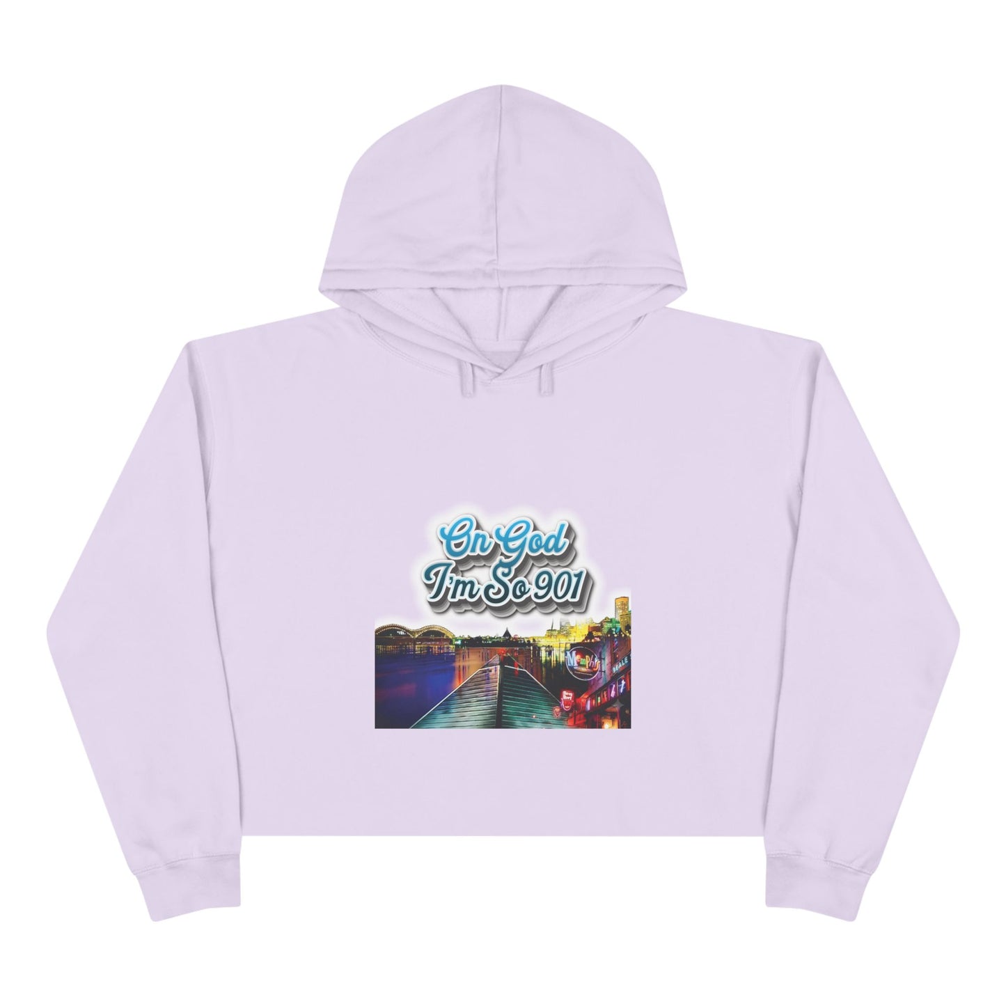 "On God" Graphic Cropped Hoodie