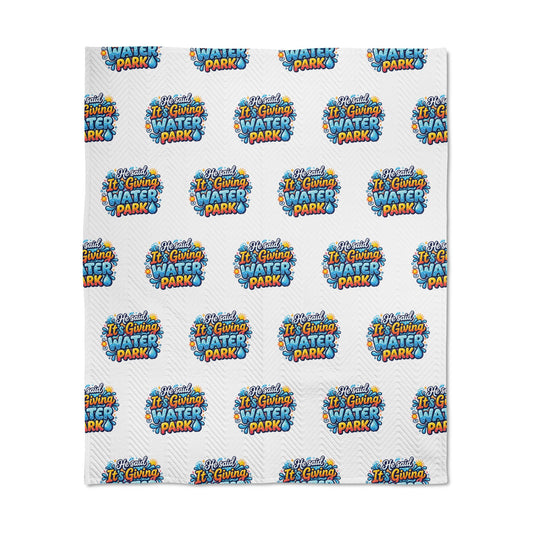 "It's Giving" Quilted Throw Blanket