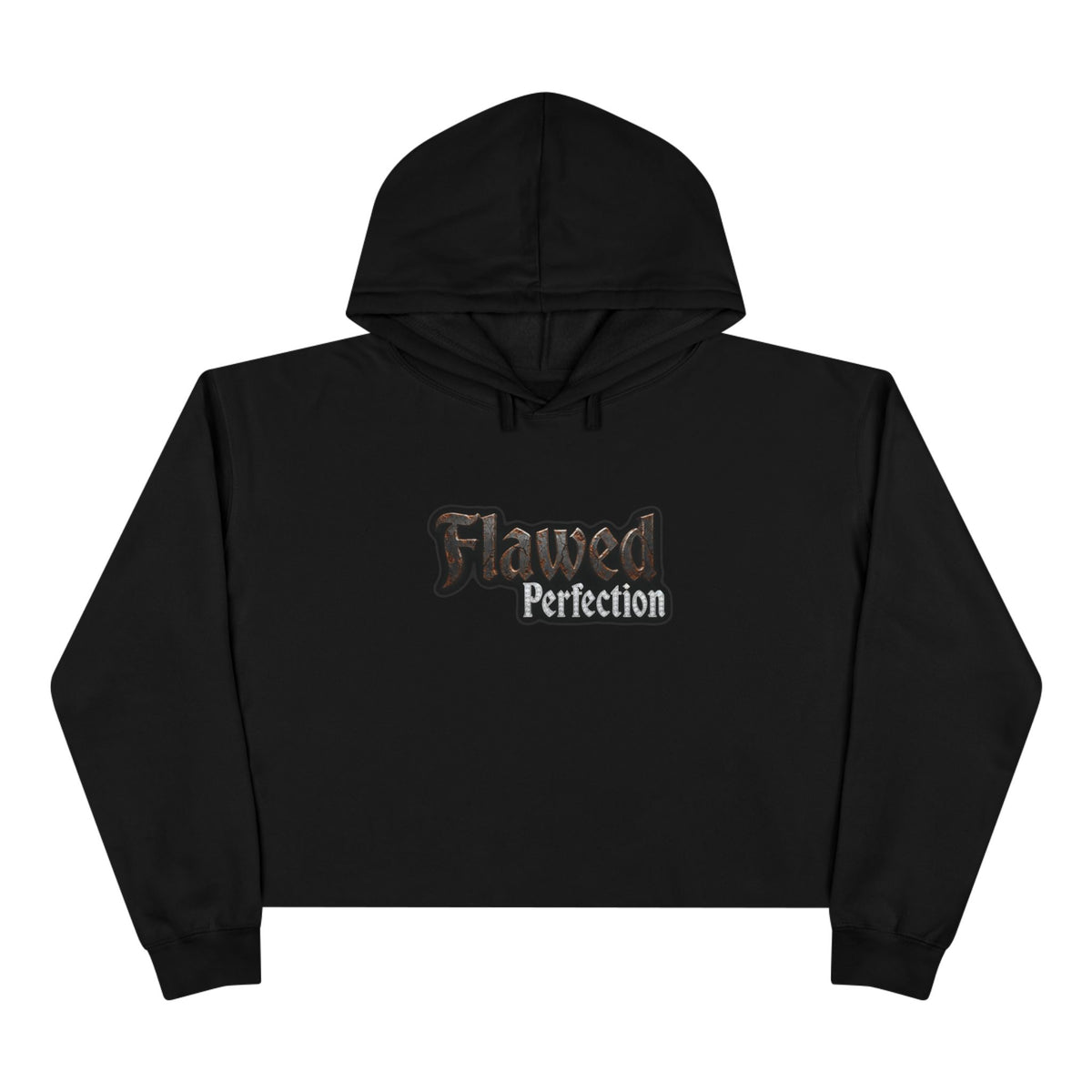 Flawed Perfection Graphic Crop Hoodie