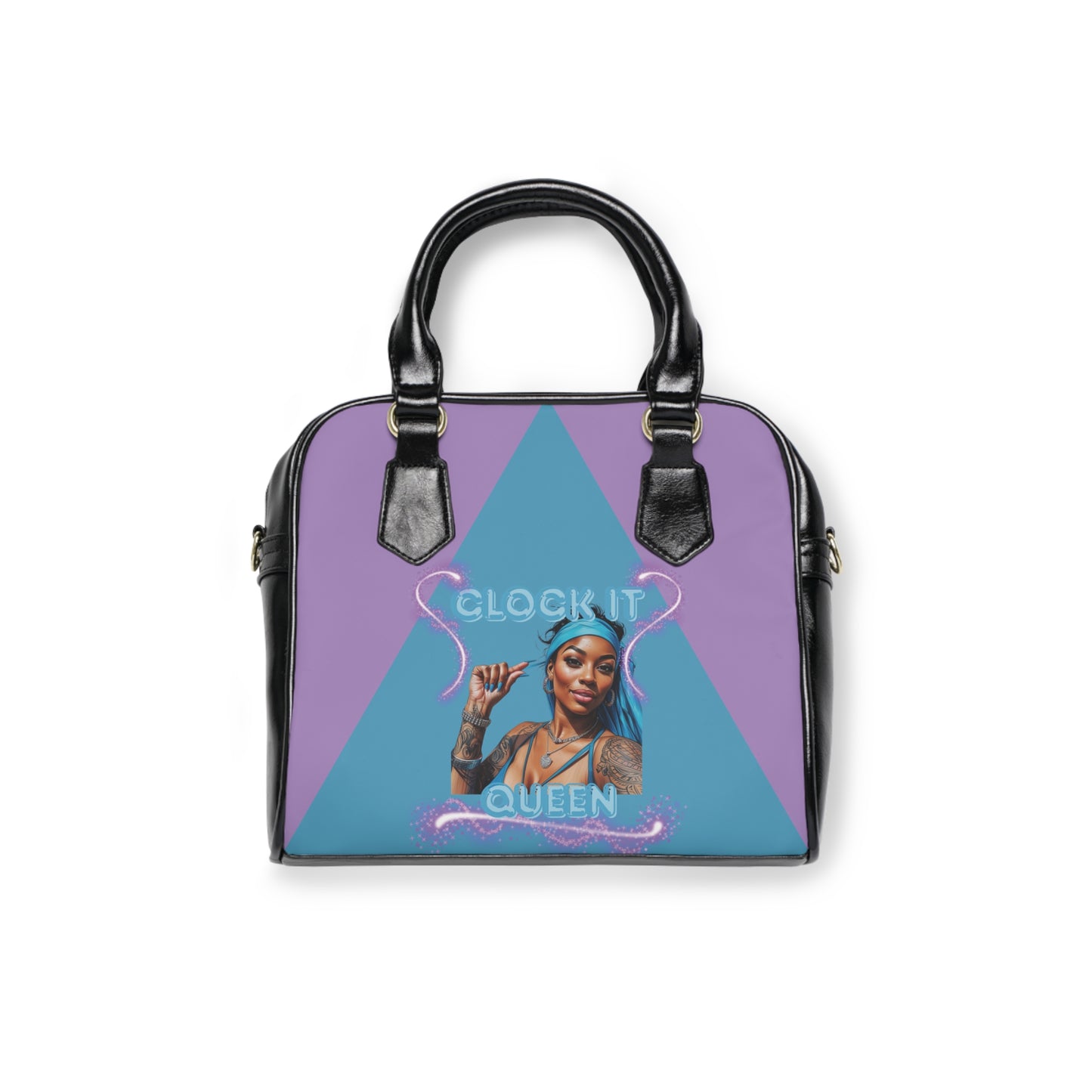 "Clock It" Glam Shoulder Bag