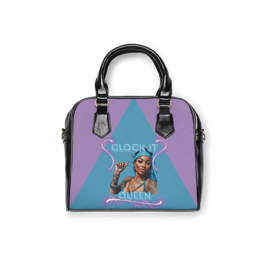 "Clock It" Glam Shoulder Bag