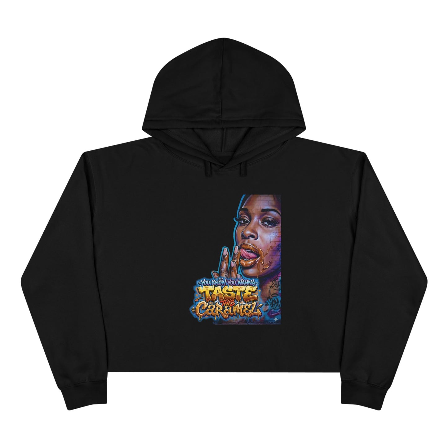 "Wanna Taste" Graphic Crop Hoodie